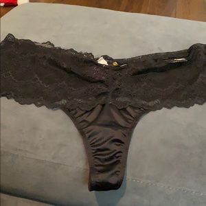 COPY - Cacique cheeky black lace thong -NWT 26/28